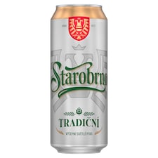 Starobrno 10% svetlé výčapné pivo plechovka 500 ml