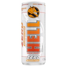 Hell Zero White Peach sýtený nealkoholický nápoj 250 ml
