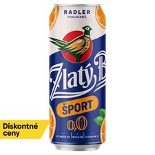 Zlatý Bažant Radler 0,0% Šport Pomaranč plechovka 500 ml