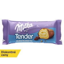 Milka Tender milk plnená roláda mliečnou náplňou máčaná v mliečnej čokoláde z alspkého mlieka 37 g