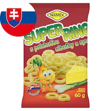 Namex Super Ring - snack s príchuťou cibuľky a syra 60 g