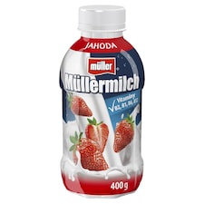 Müller Müllermilch Mliečny nápoj s jahodovou príchuťou 400 g