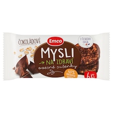 Emco Mysli na Zdraví Ovsené sušienky s kúskami čokolády 6 ks 60 g