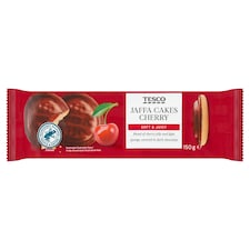 Tesco Piškóty s višňovým želé polomáčané v horkej čokoláde 150 g