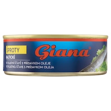 Giana Baltické šproty vo vlastnej šťave s prídavkom oleja 240 g
