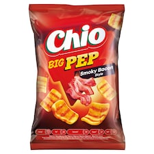 Chio Big Pep smažený pšeničný snack s príchuťou údenej slaniny 65 g