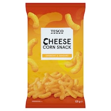 Tesco Kukuričné chrumky so syrovou príchuťou 125 g