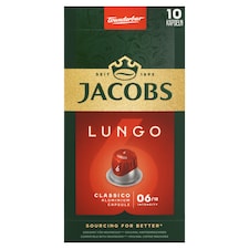 Jacobs Lungo Classico pražená mletá káva v kapsulách 10 ks 52 g