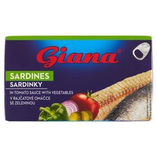 Giana Sardinky v paradajkovej omáčke so zeleninou 125 g