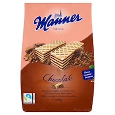 Manner Chrumkavé oplátky plnené krémovou čokoládovou náplňou 200 g
