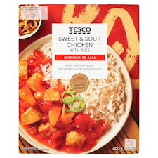 Tesco Sladkokyslá omáčka s kuracím mäsom a varenou ryžou 400 g