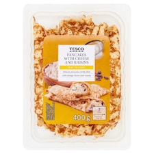 Tesco Palacinky s tvarohom a hrozienkami 400 g