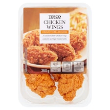 Tesco Obaľované kuracie krídla predsmažené 250 g