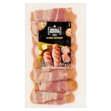 Tesco Grill Master Mini Bernské párky so syrom obalené slaninou 8 ks 250 g