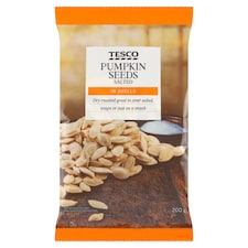 Tesco Tekvicové semená nelúpané pražené, solené 200 g