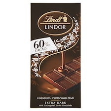 Lindt Lindor Horká čokoláda s jemnou náplňou 100 g