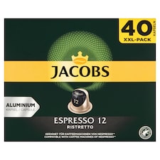 Jacobs Espresso 12 Ristretto káva pražená mletá v kapsuliach 40 ks 208 g